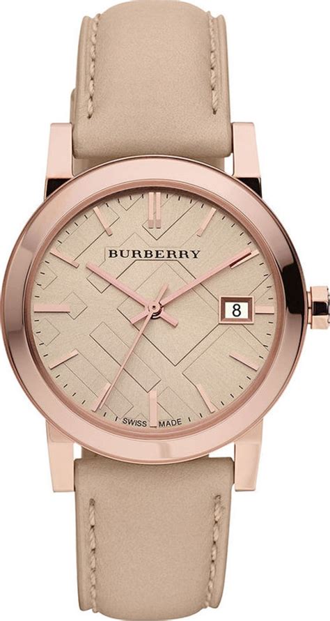 burberry women's watch leather strap|burberry leather watch strap.